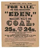  Sale of coal from the Eden 1840  | Margate History